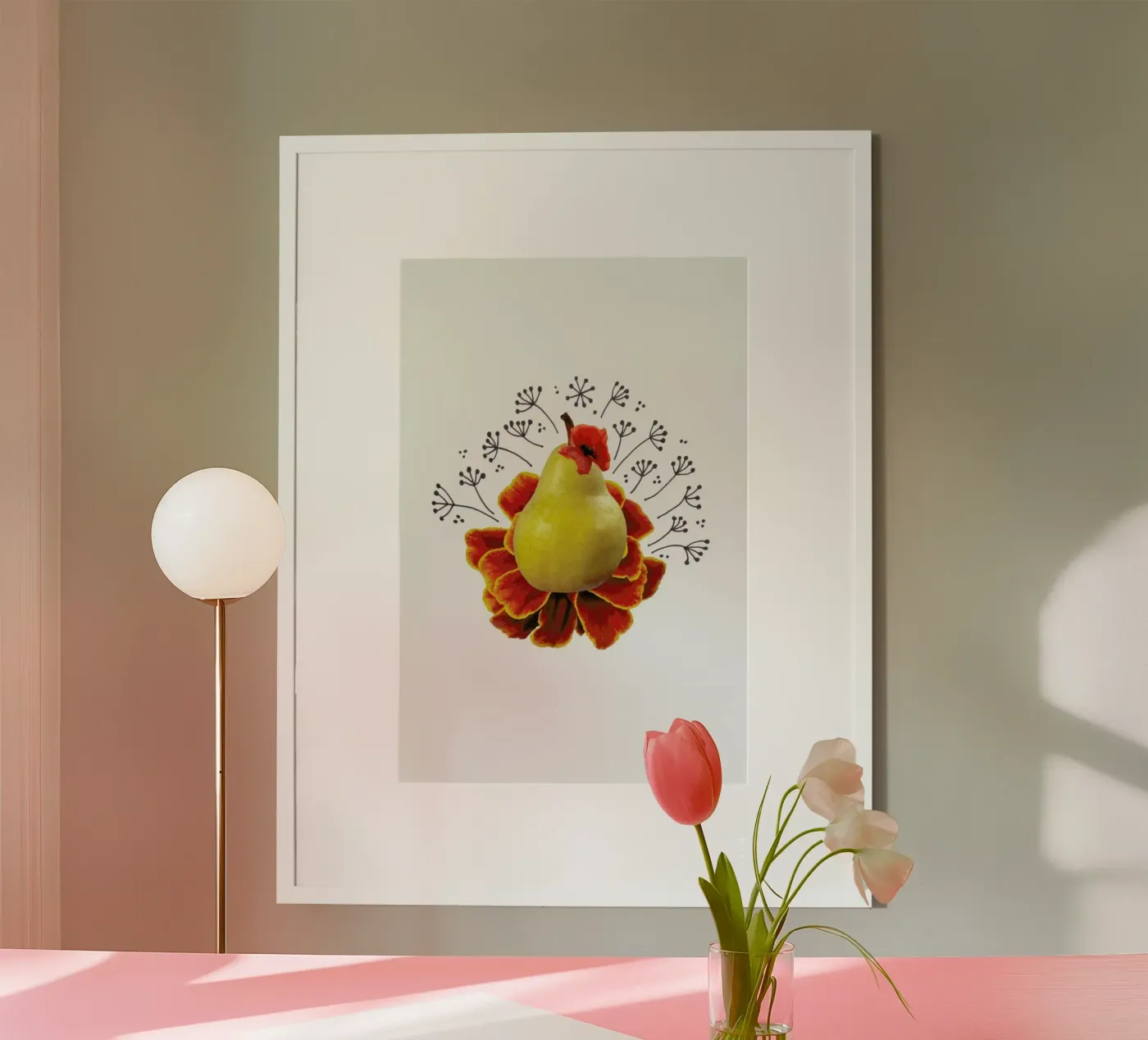 Pear Collage poster by Miles of Light