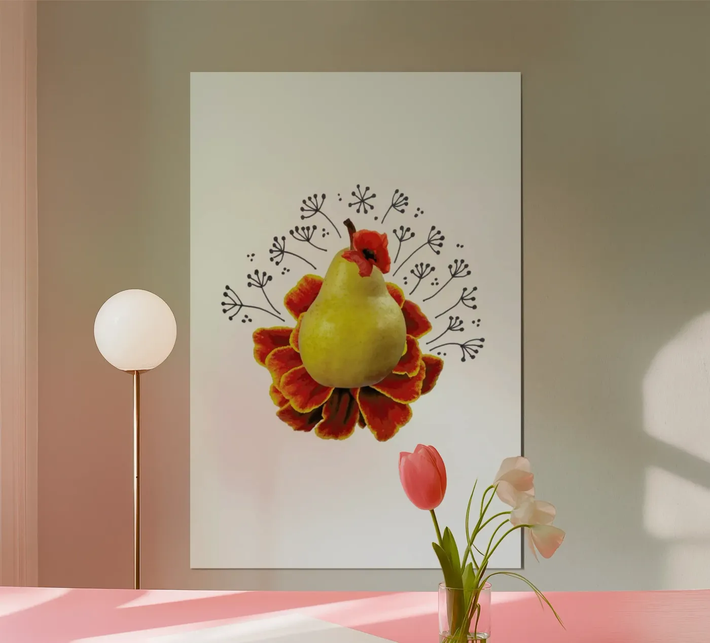 Pear Collage poster by Miles of Light