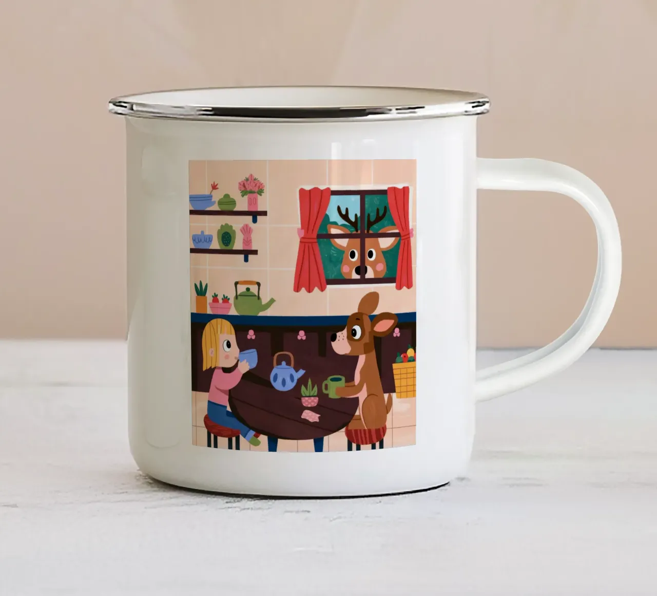 Compagni di tè stravaganti tazza in smalto da Timeless Huse