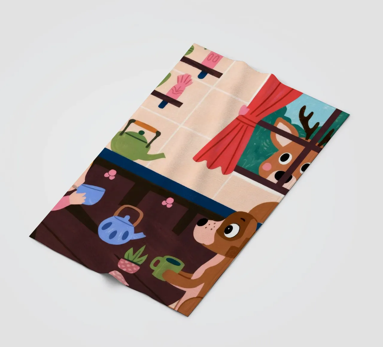 Whimsical Tea Companions fleece blanket by Timeless Huse