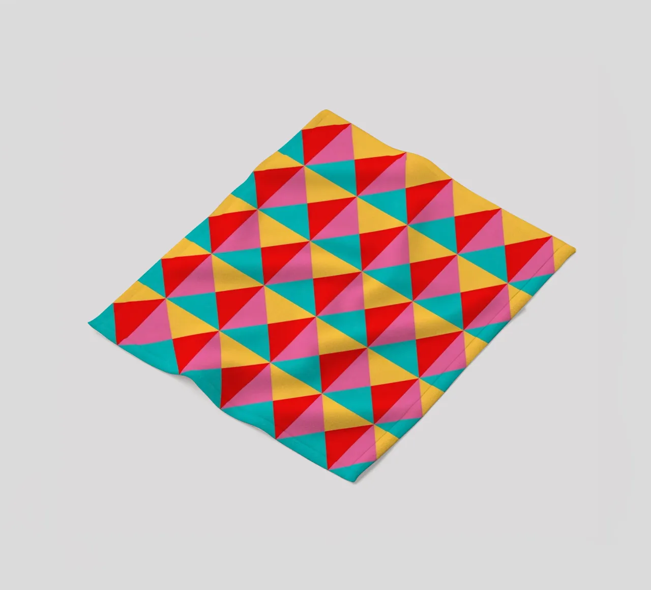 Design vivacemente colorato, turchese, rosa, giallo e rosso coperta in pile da CreatedbySon
