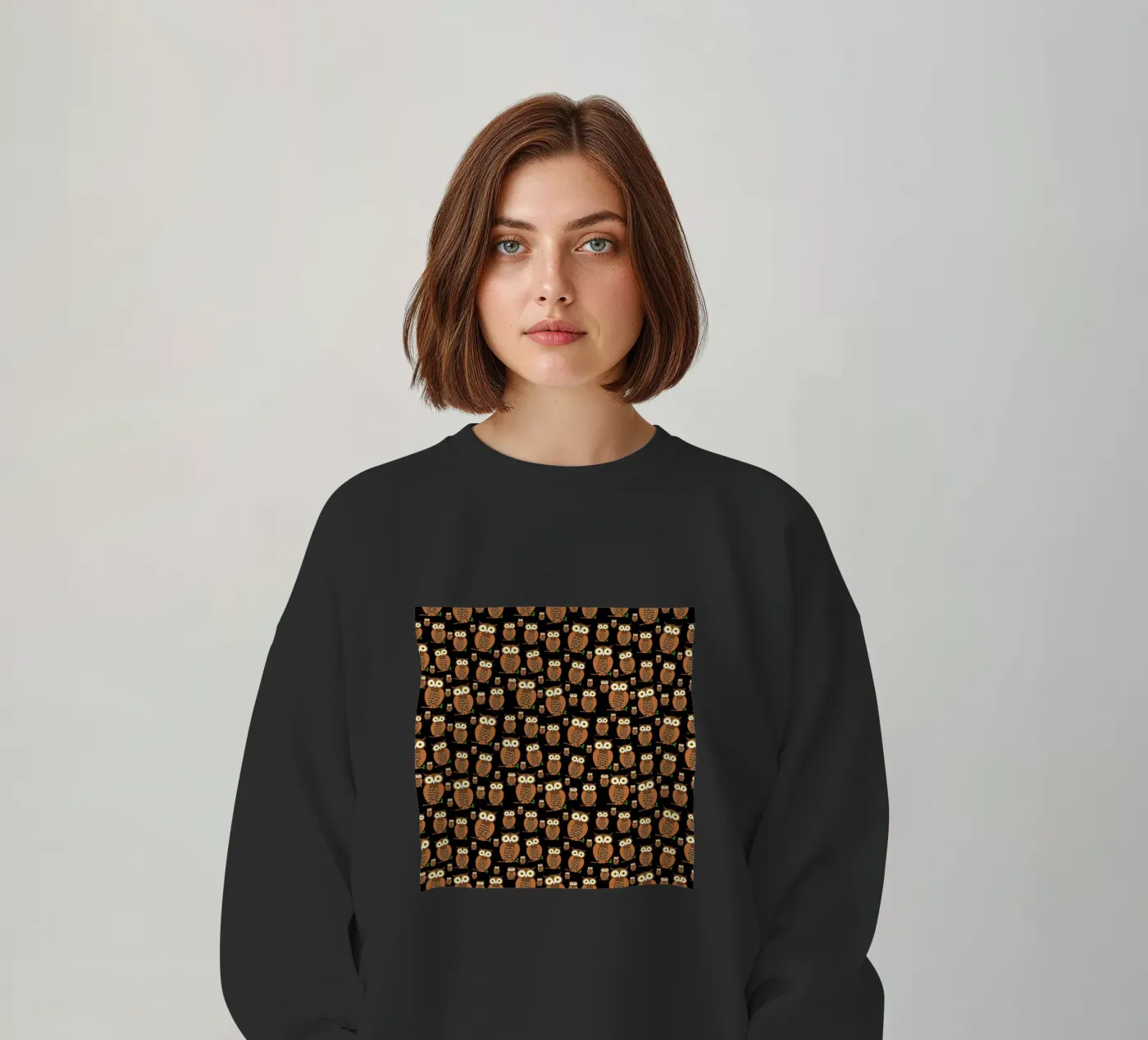 Cute owls pattern felpa da baobabprintstore