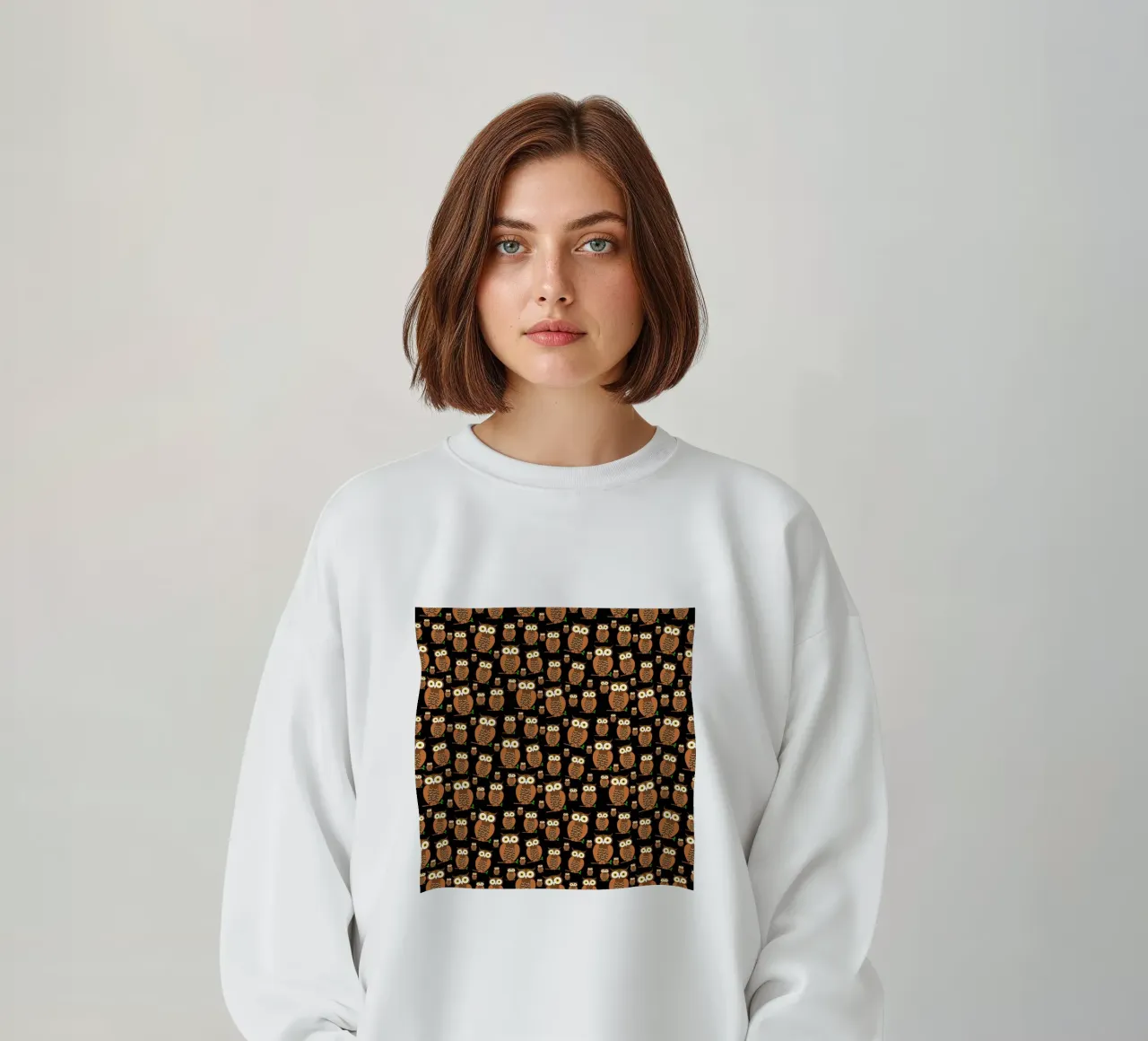 Cute owls pattern felpa da baobabprintstore