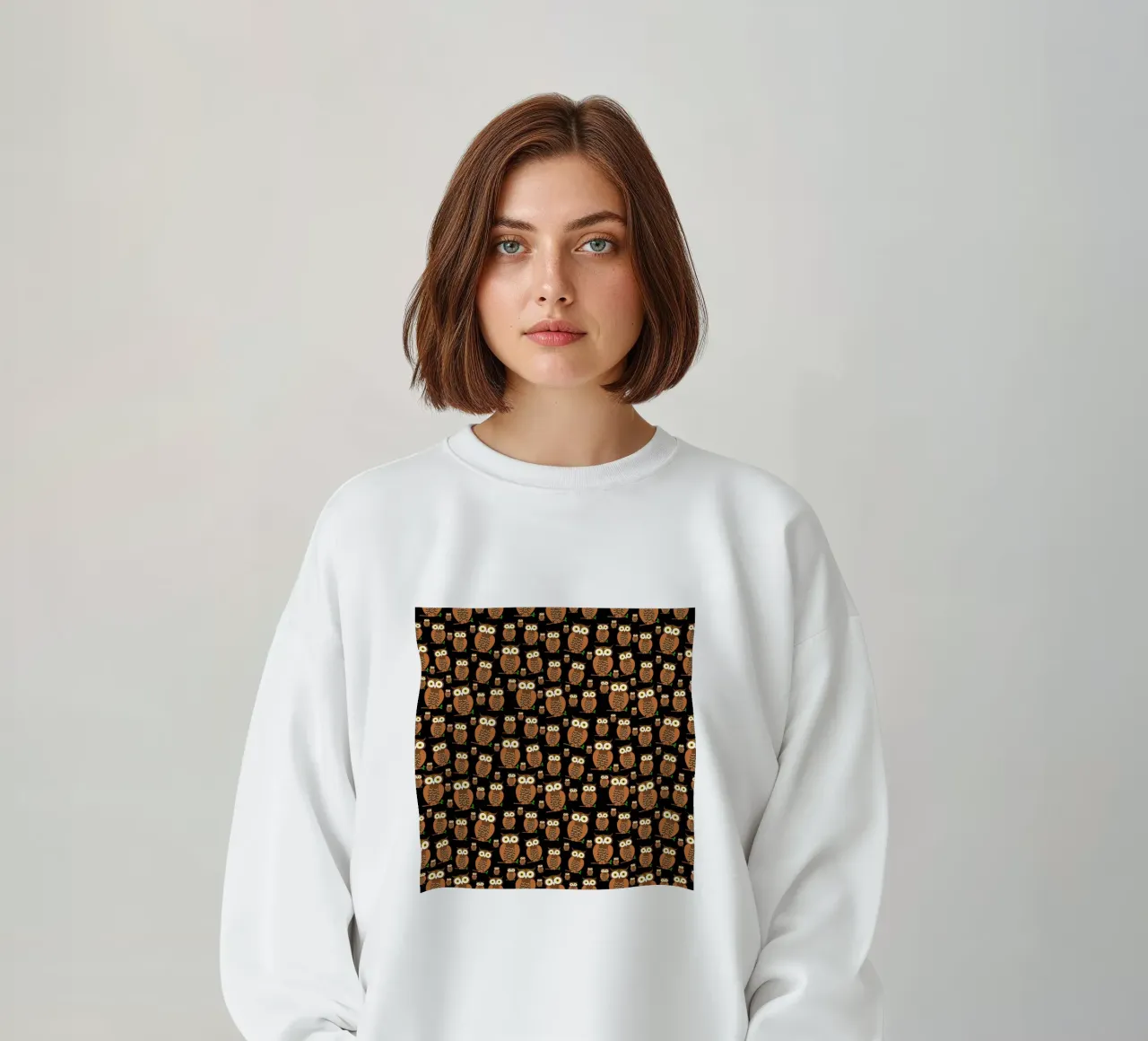 Cute owls pattern felpa da baobabprintstore