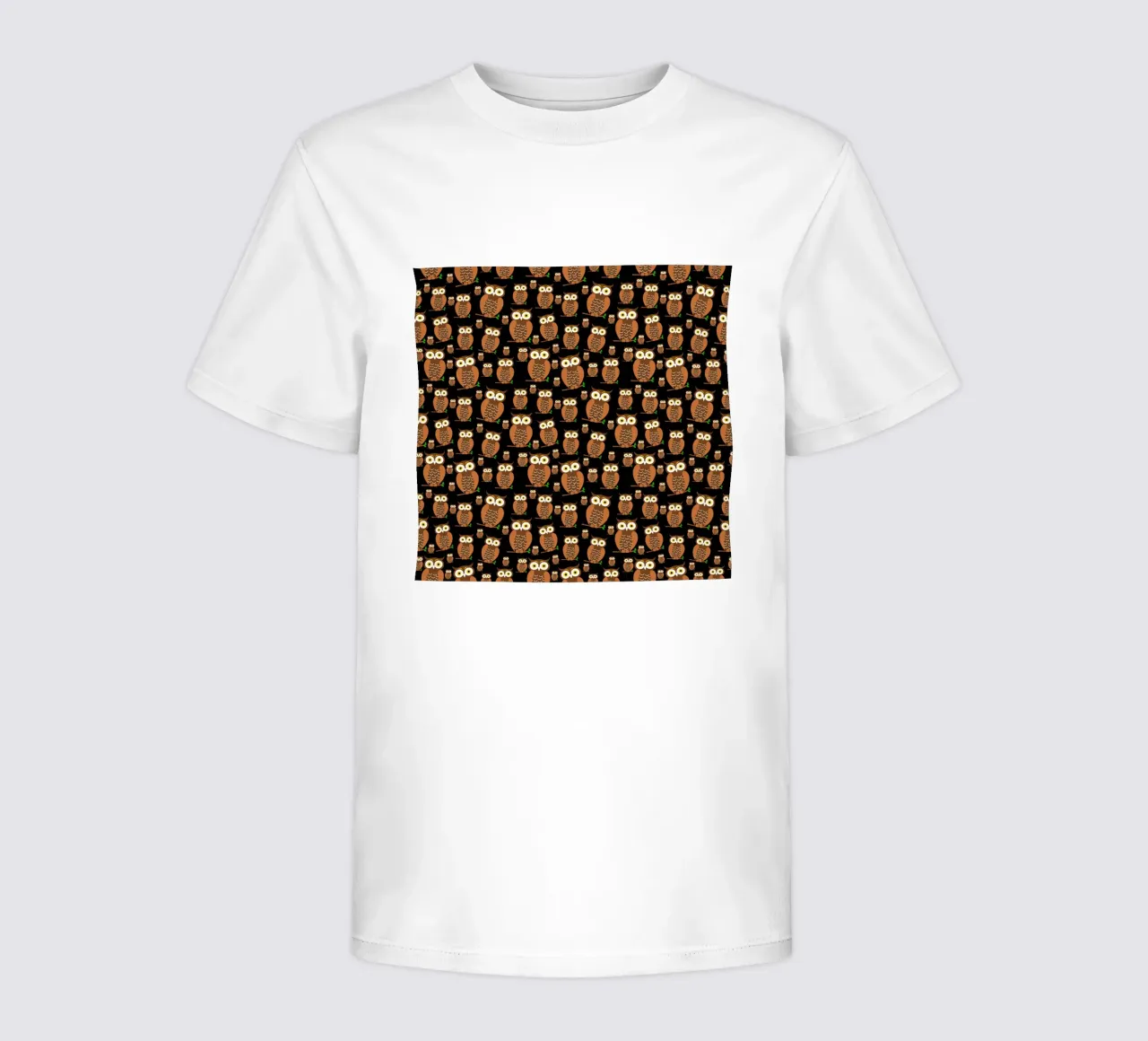 Cute owls pattern t-shirt bambini da baobabprintstore