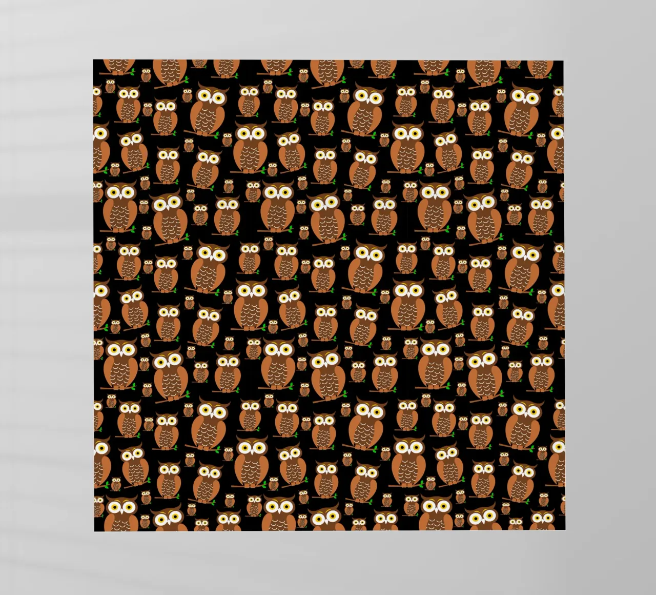 Cute owls pattern pellicola backlit da baobabprintstore