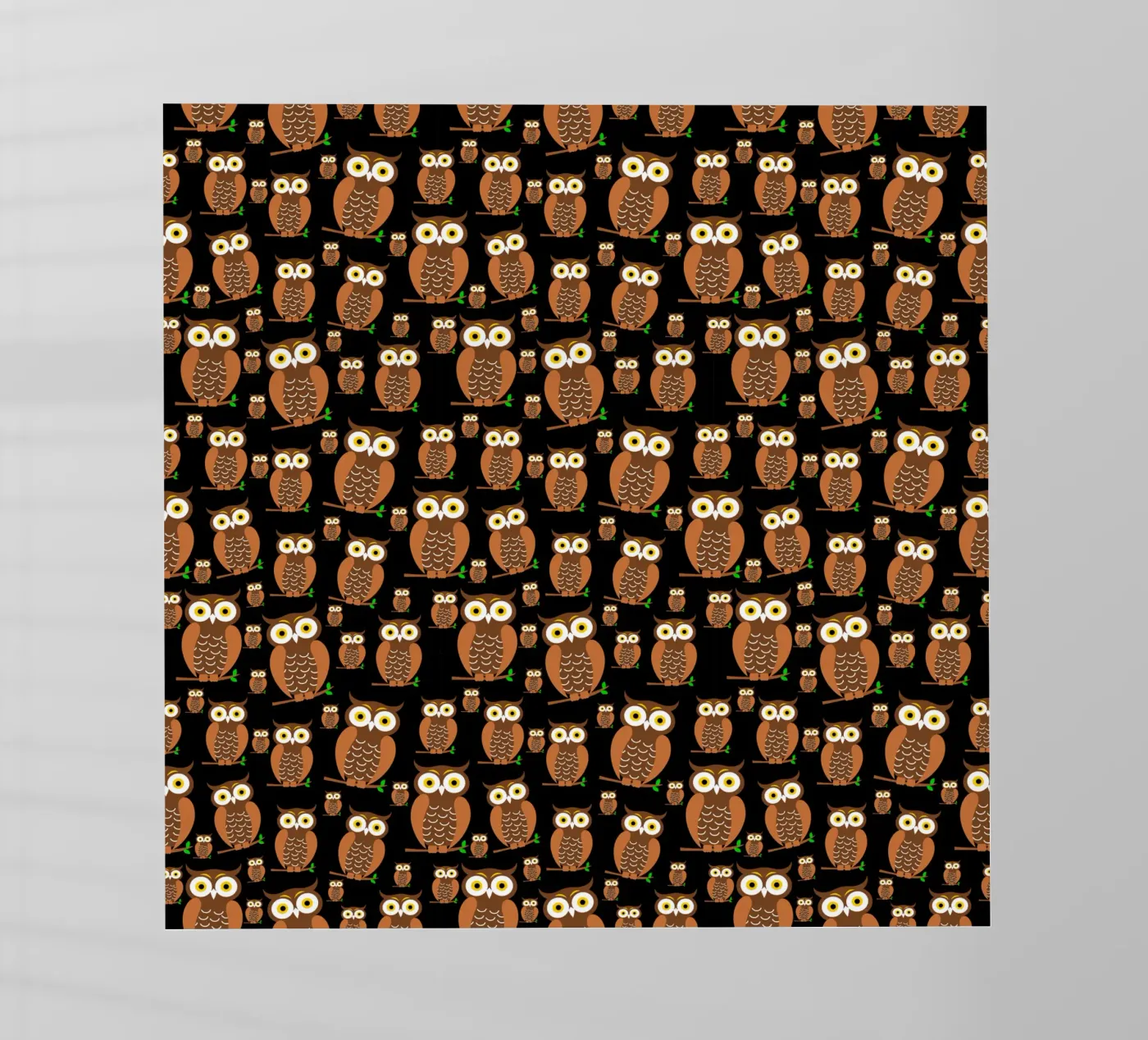 Cute owls pattern pellicola backlit da baobabprintstore