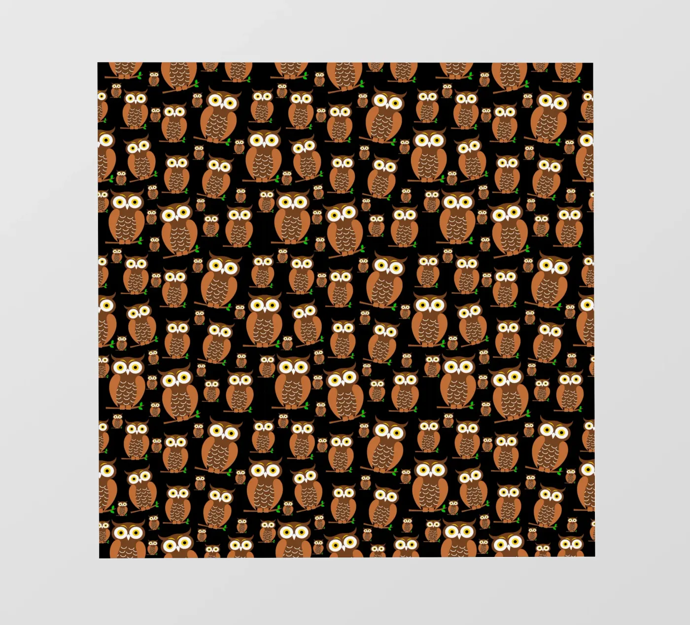 Cute owls pattern pellicola backlit da baobabprintstore