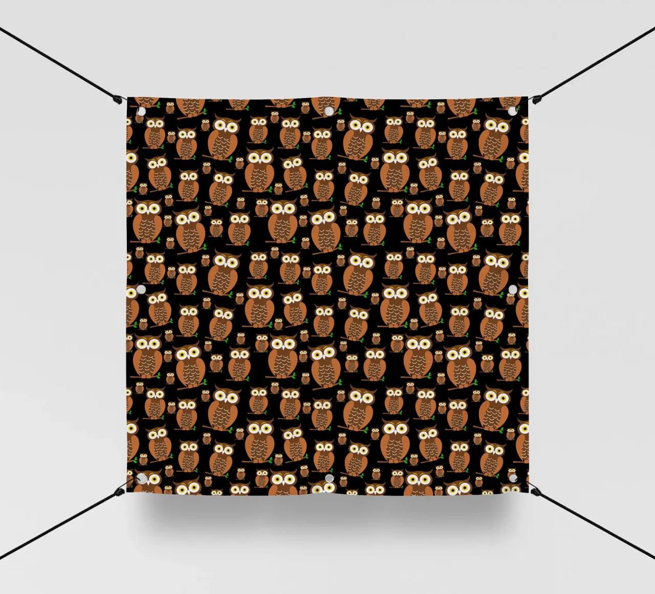Cute owls pattern telo in pvc da baobabprintstore