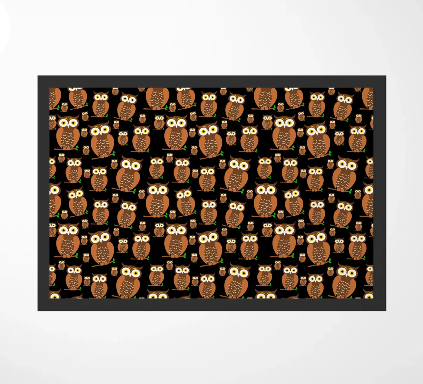 Cute owls pattern Fußmatte von baobabprintstore