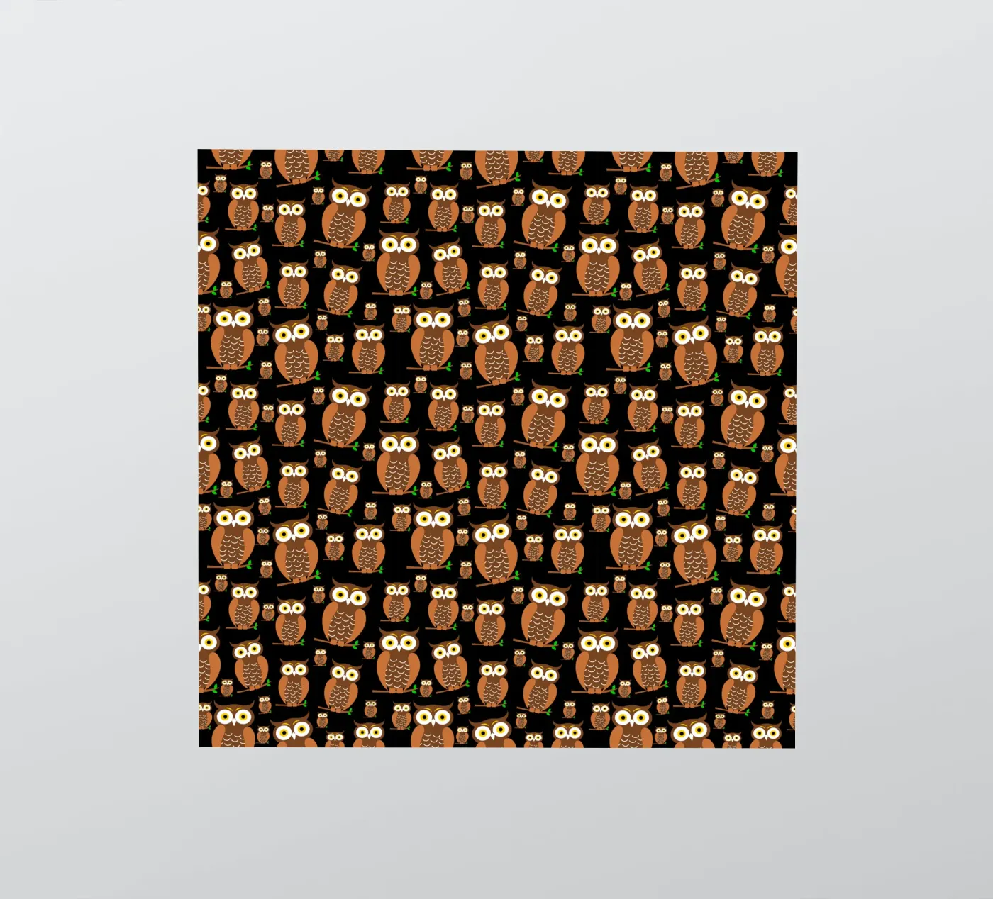 Cute owls pattern sticker van baobabprintstore
