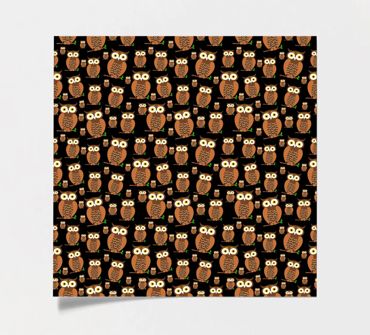 Cute owls pattern sticker sheet by baobabprintstore