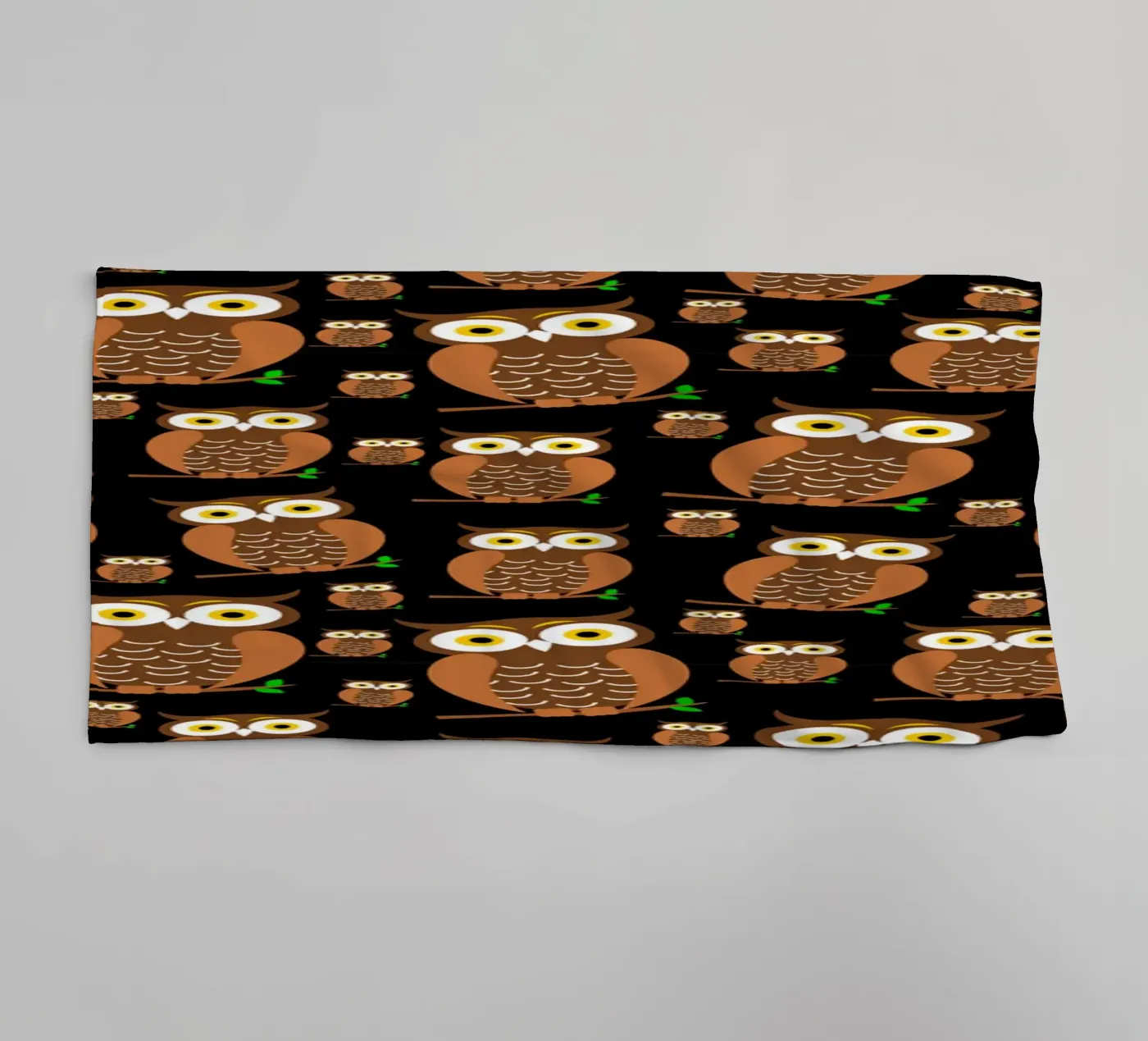 Cute owls pattern towel by baobabprintstore