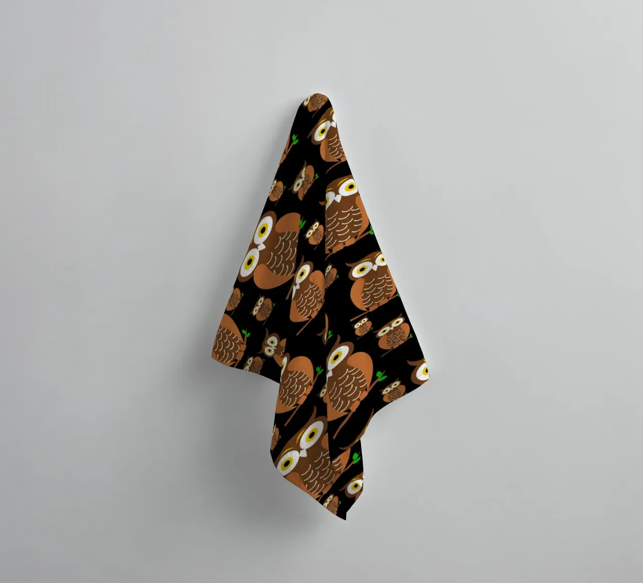 Cute owls pattern asciugamano da bagno da baobabprintstore