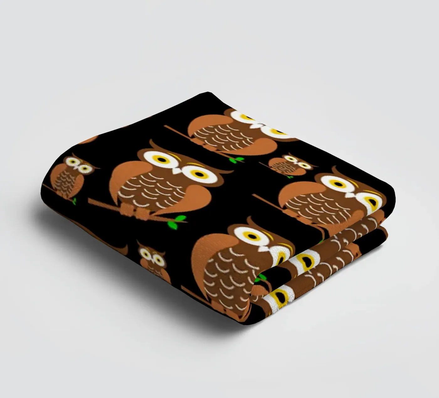Cute owls pattern badhanddoek van baobabprintstore