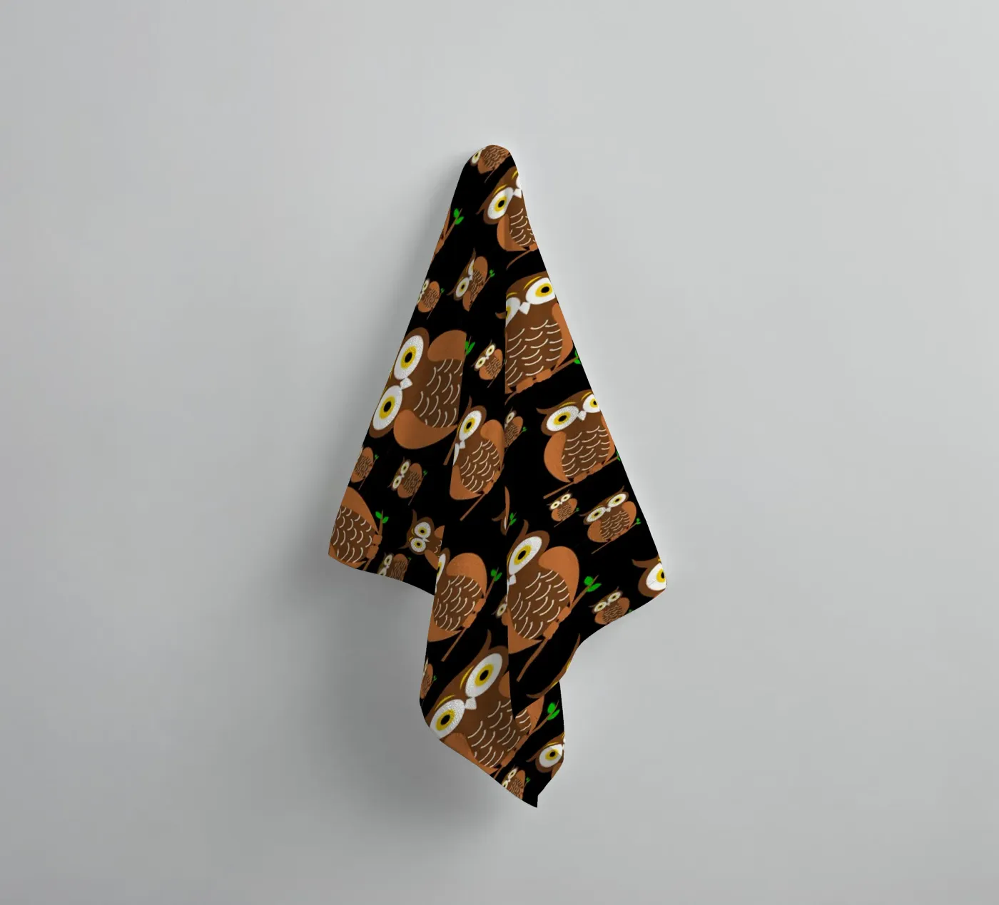 Cute owls pattern towel by baobabprintstore