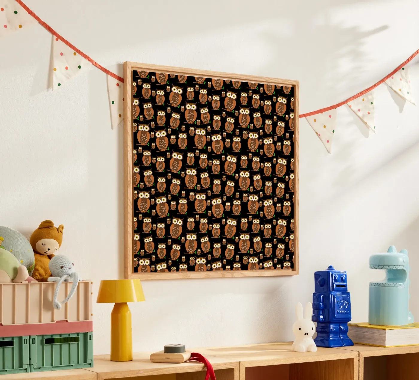 Cute owls pattern plexiglass da baobabprintstore