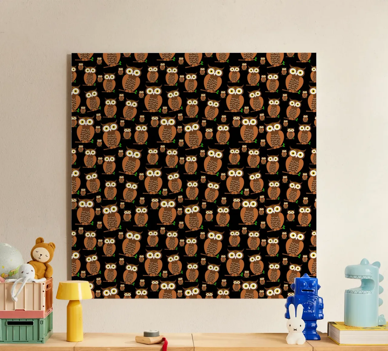 Cute owls pattern plexiglass da baobabprintstore
