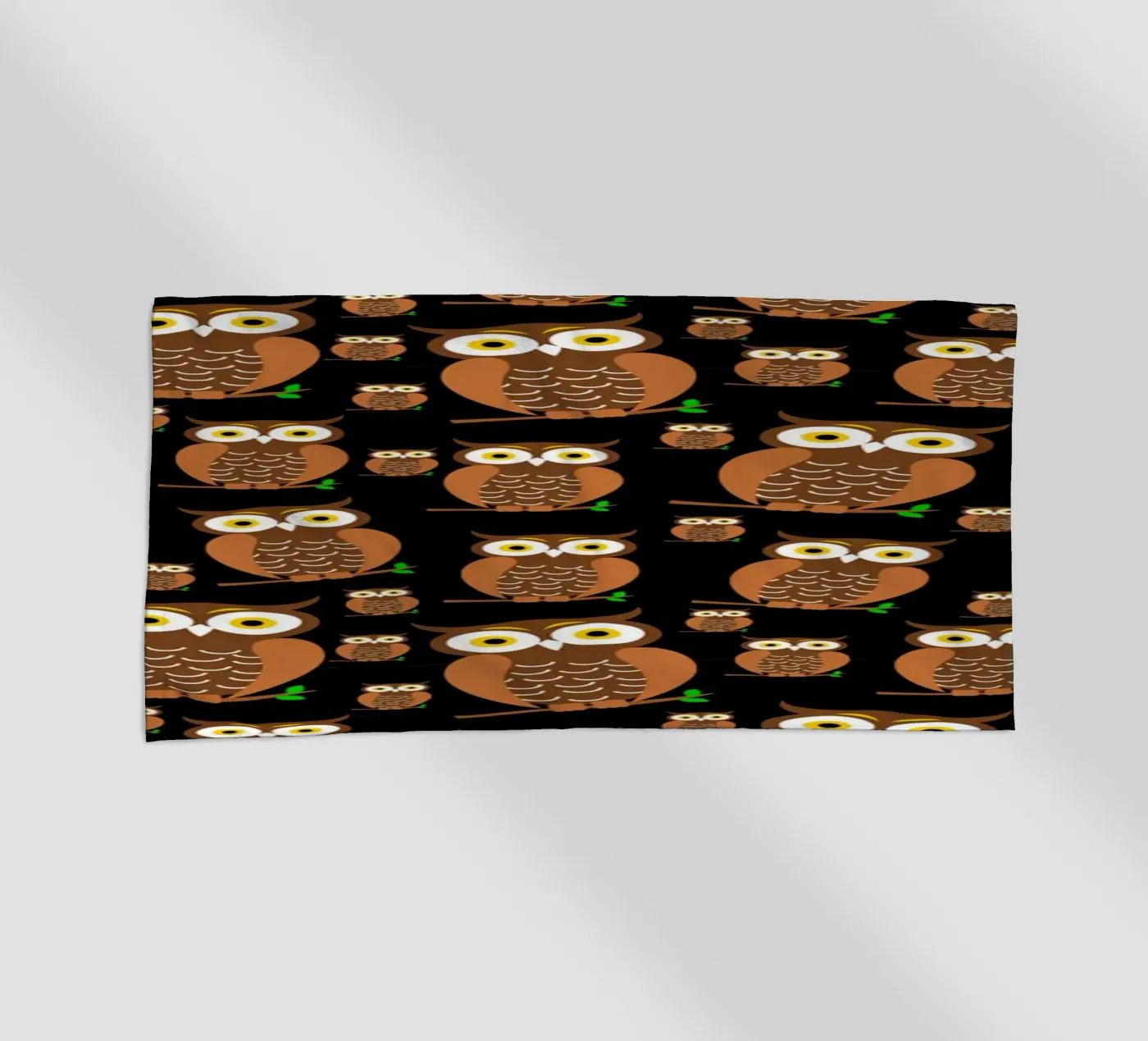 Cute owls pattern Strandtuch von baobabprintstore