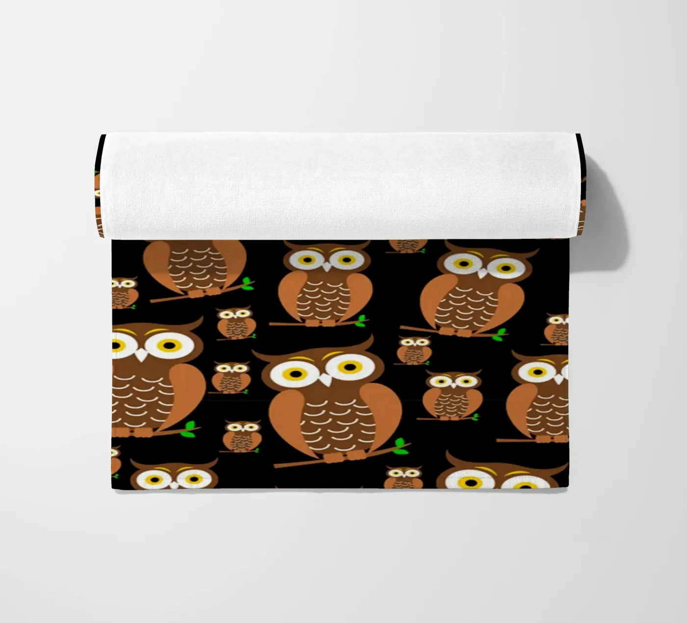 Cute owls pattern strandhanddoek van baobabprintstore