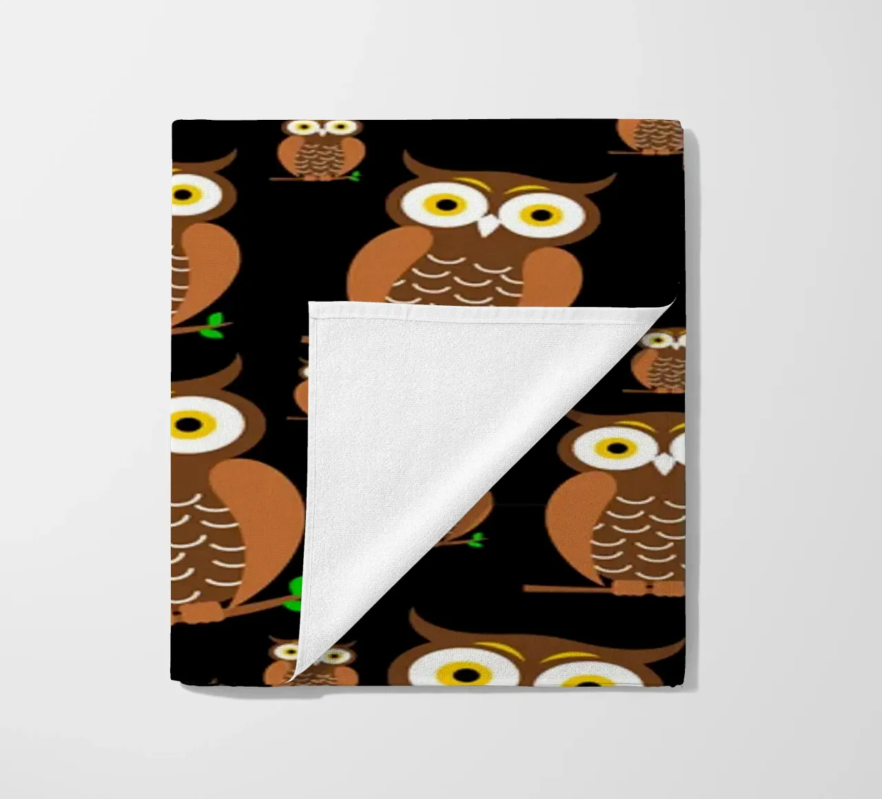 Cute owls pattern telo mare da baobabprintstore