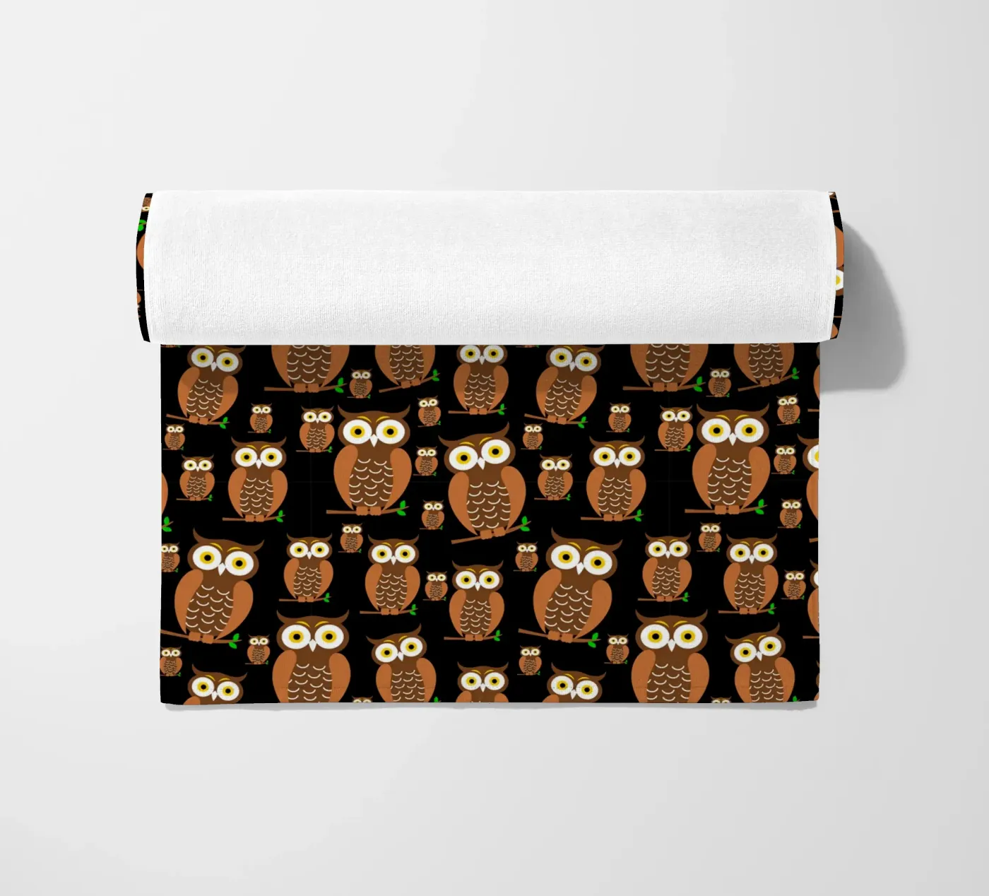 Cute owls pattern strandhanddoek van baobabprintstore