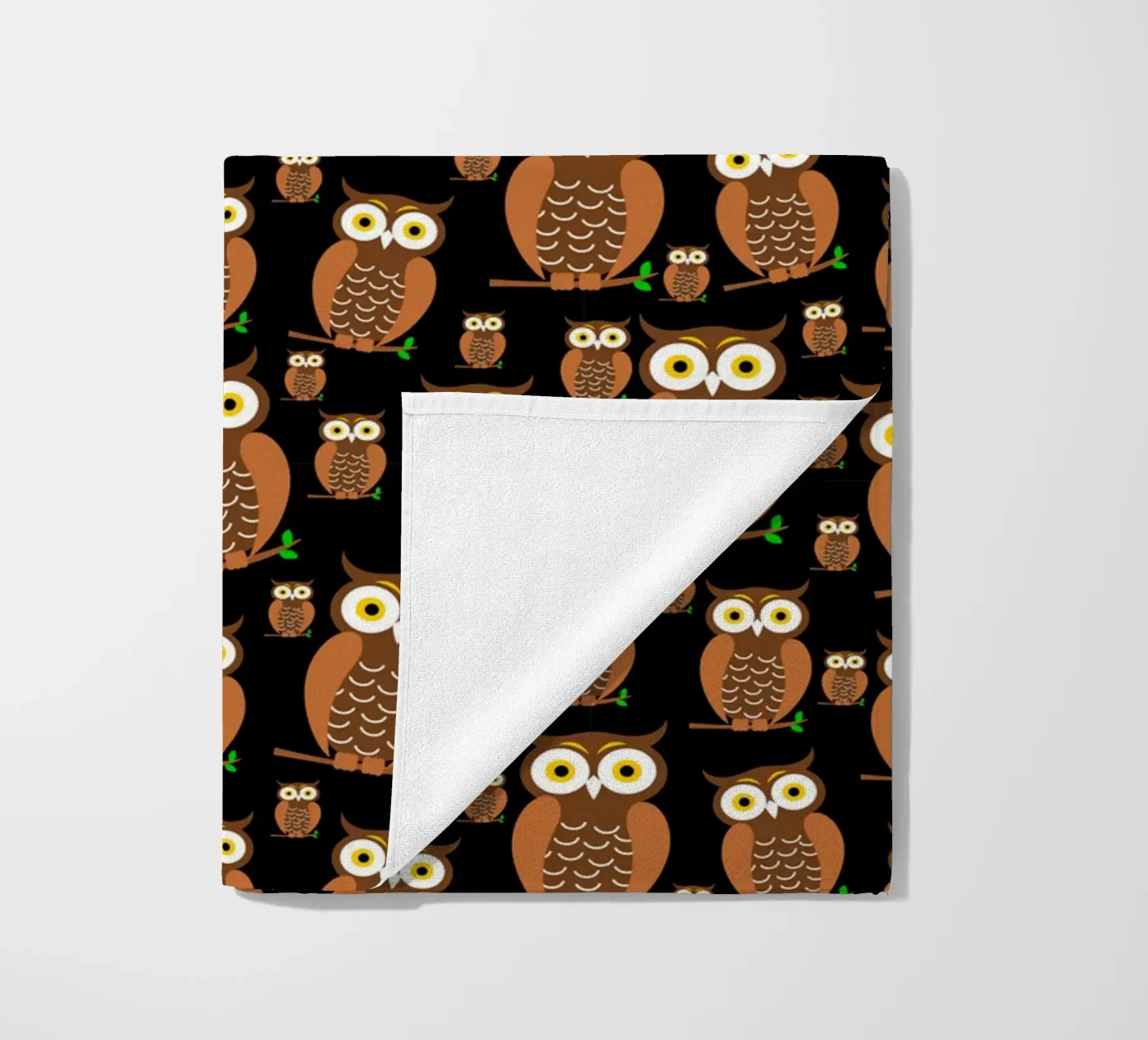 Cute owls pattern strandhanddoek van baobabprintstore