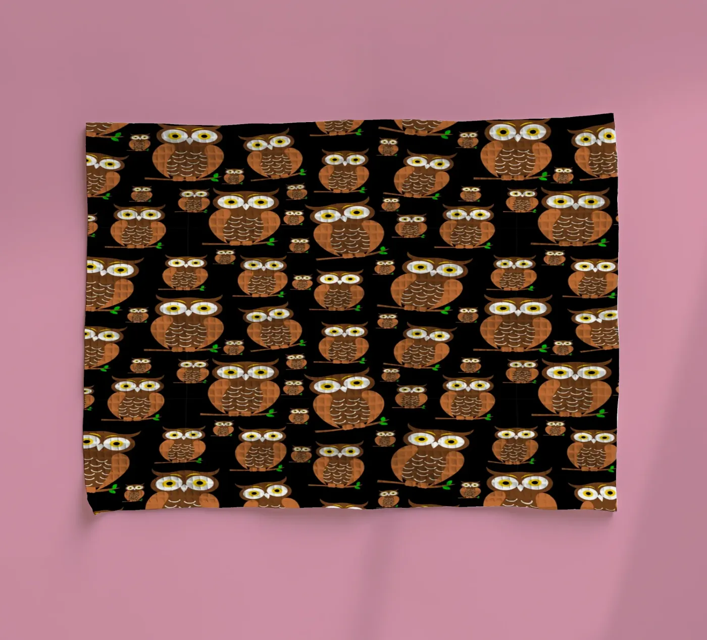 Cute owls pattern torchon de baobabprintstore