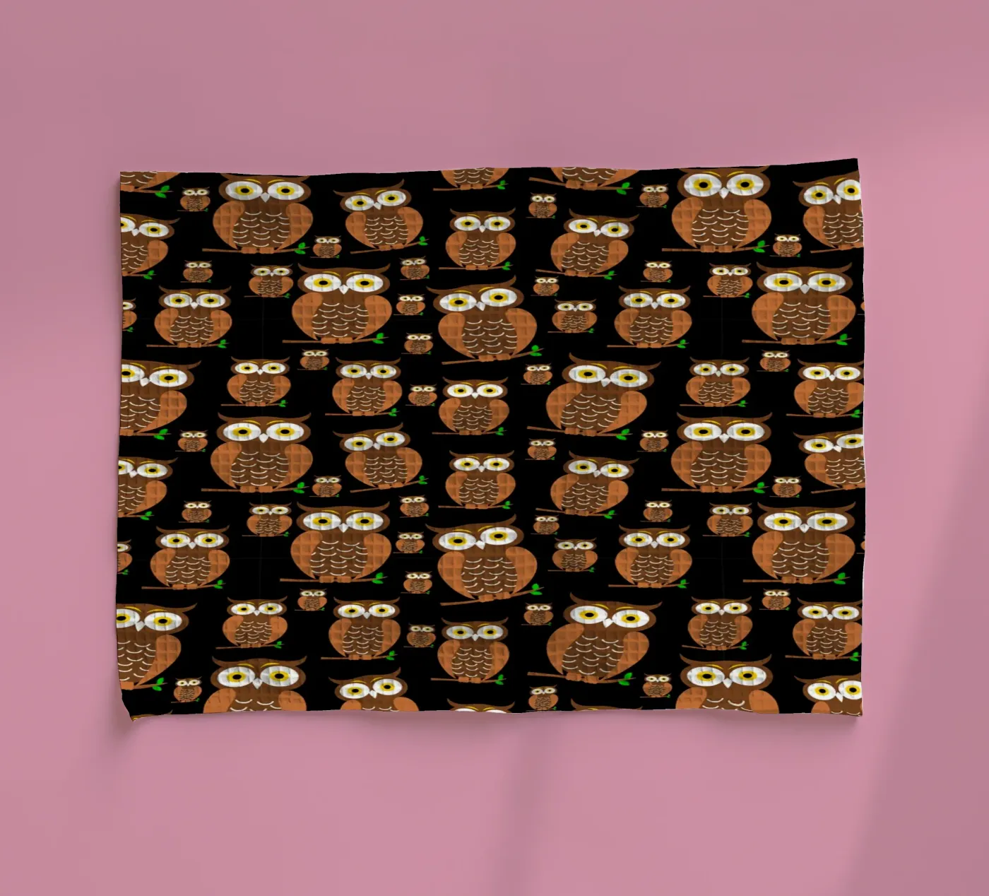 Cute owls pattern torchon de baobabprintstore