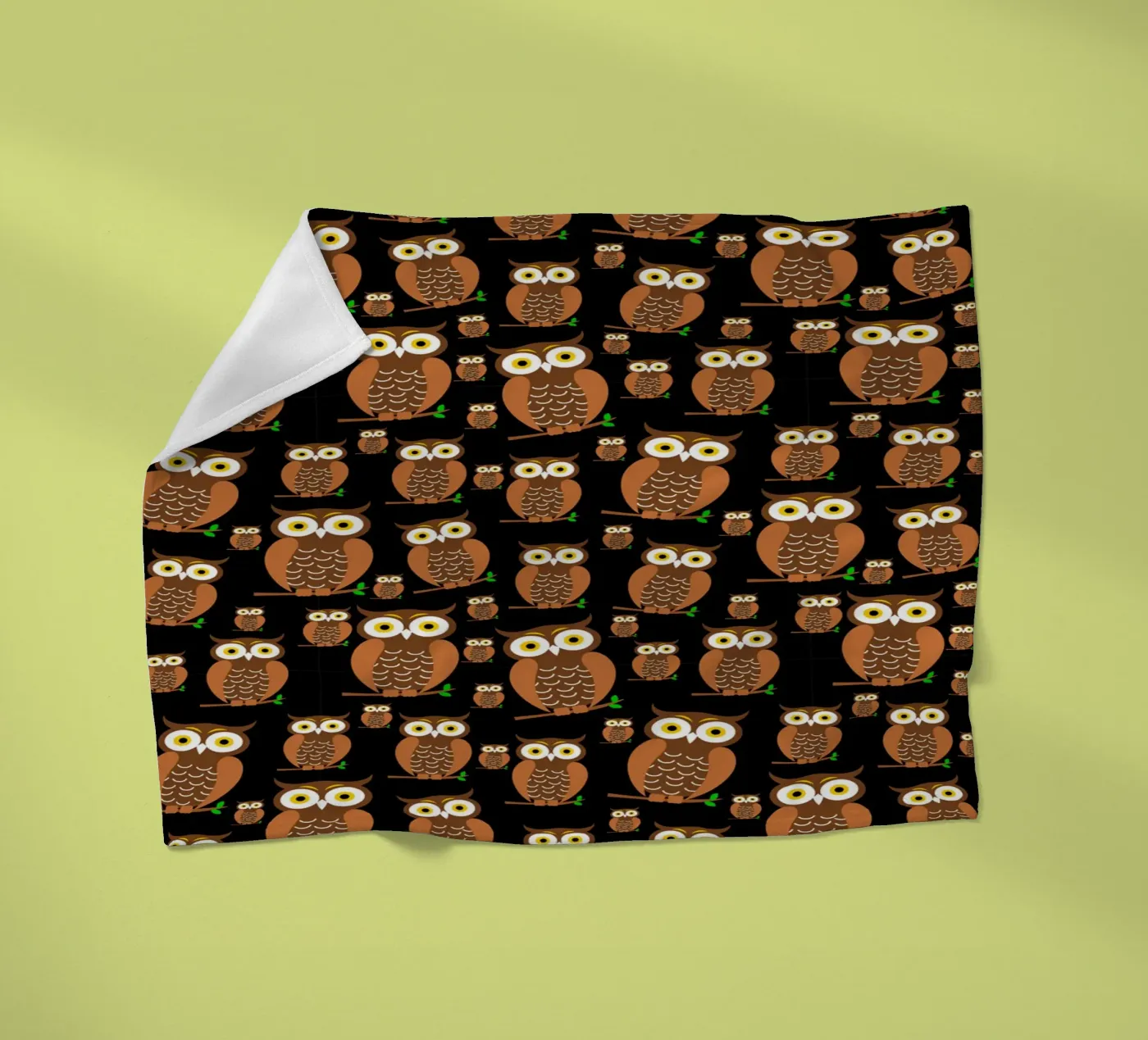 Cute owls pattern plaid polaire de baobabprintstore