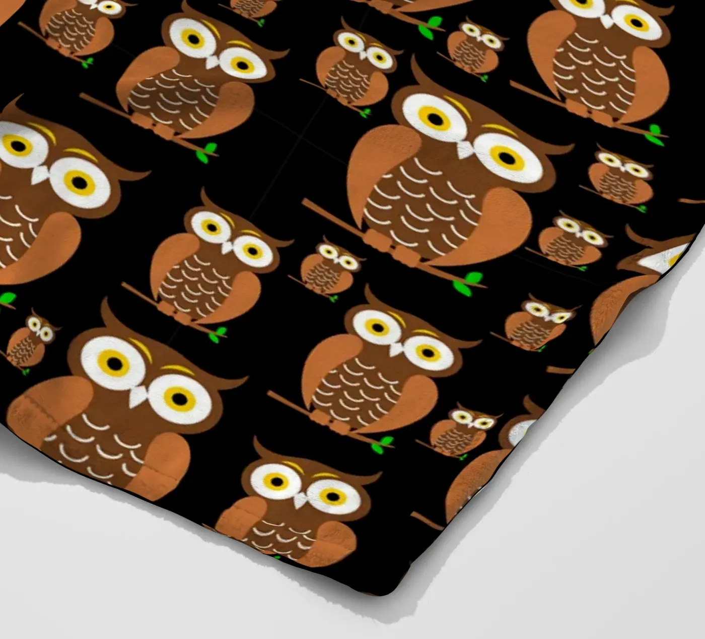Cute owls pattern plaid polaire de baobabprintstore