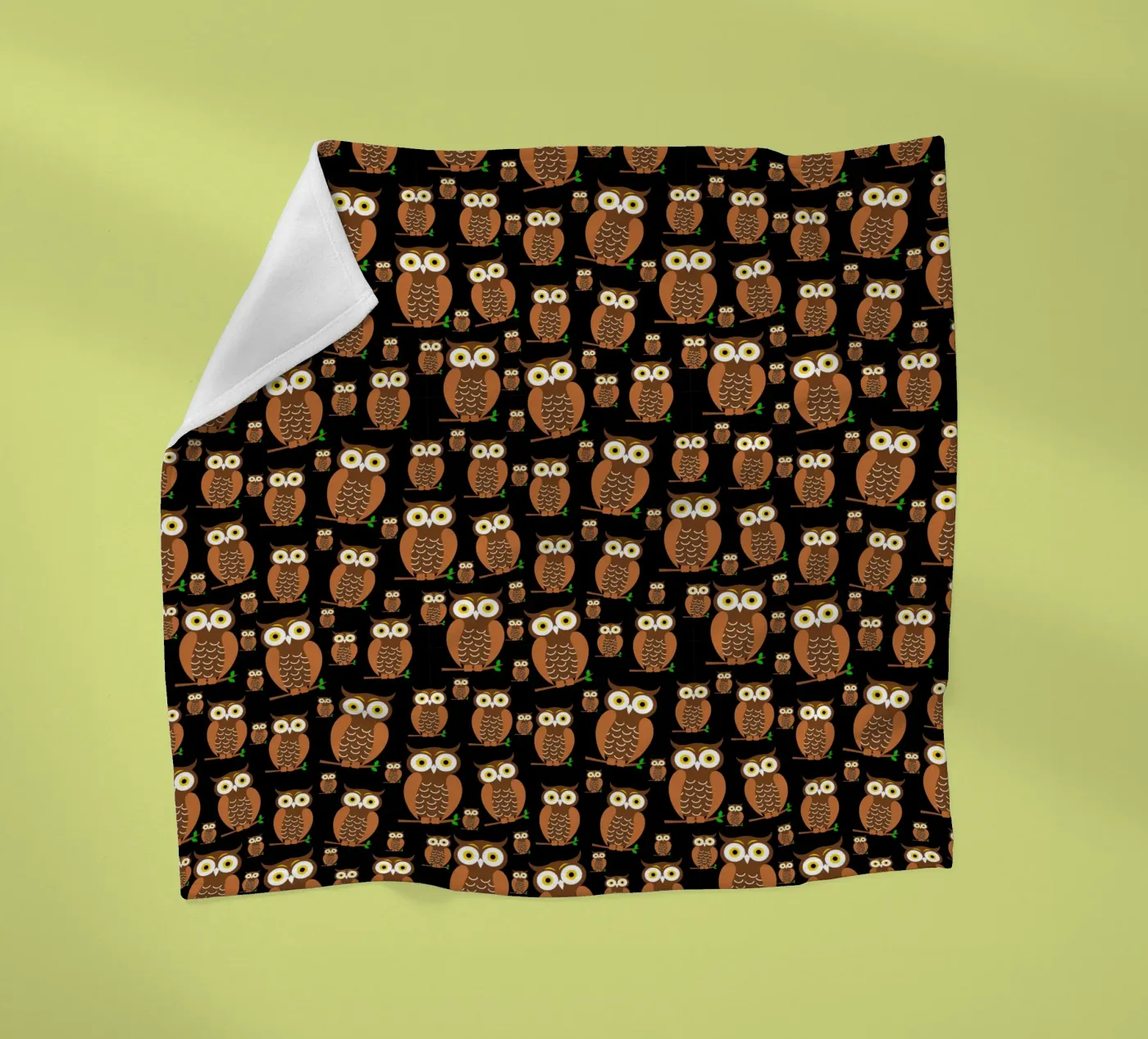 Cute owls pattern fleecedeken van baobabprintstore