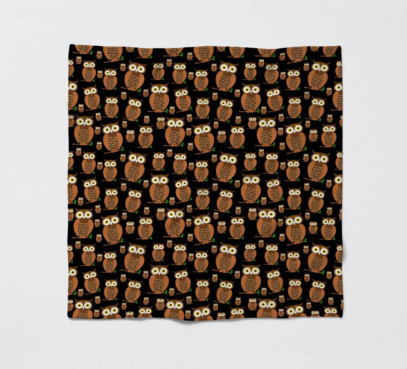 Cute owls pattern plaid polaire de baobabprintstore