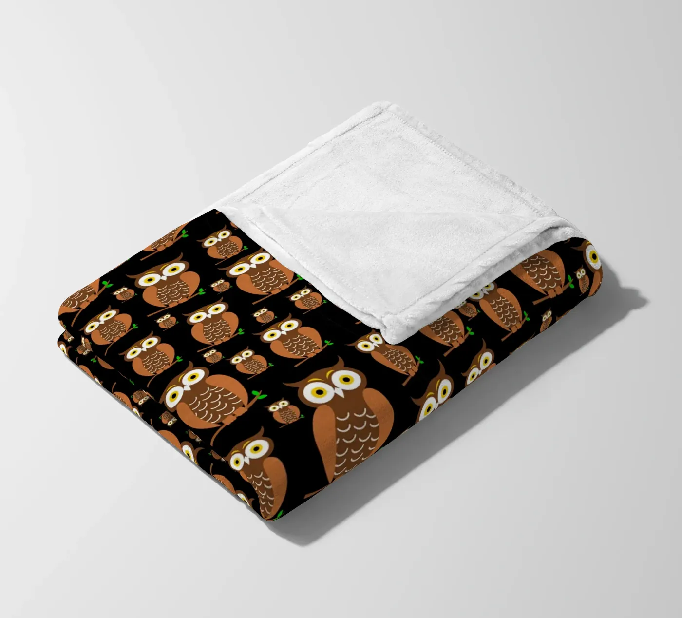 Cute owls pattern fleecedeken van baobabprintstore