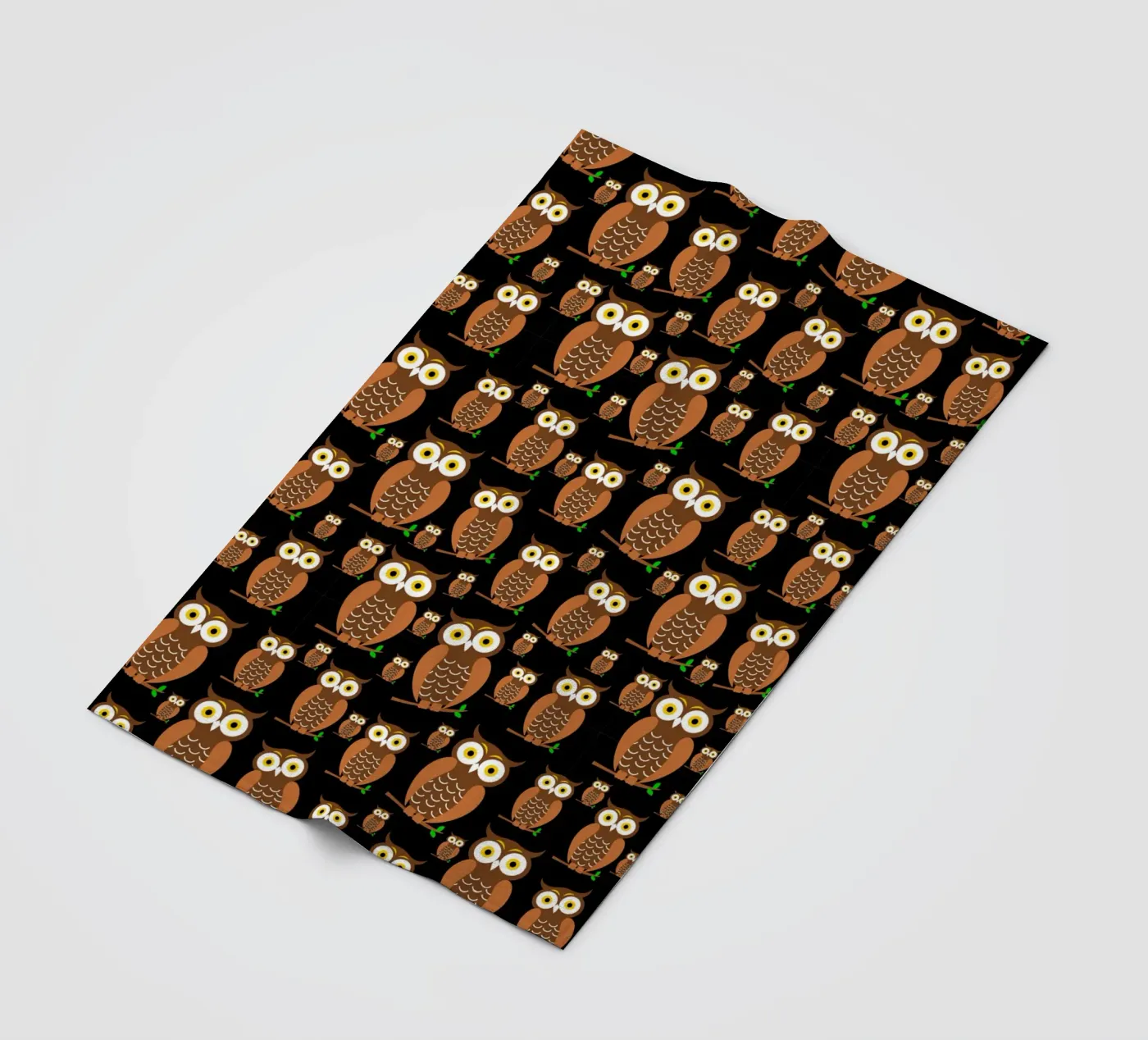 Cute owls pattern fleecedeken van baobabprintstore