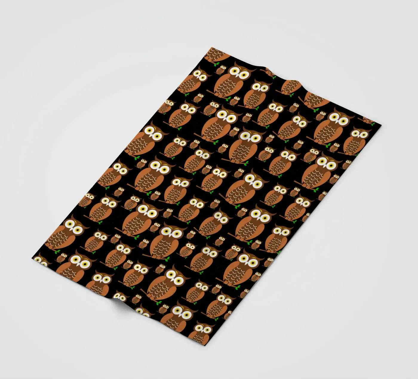 Cute owls pattern plaid polaire de baobabprintstore