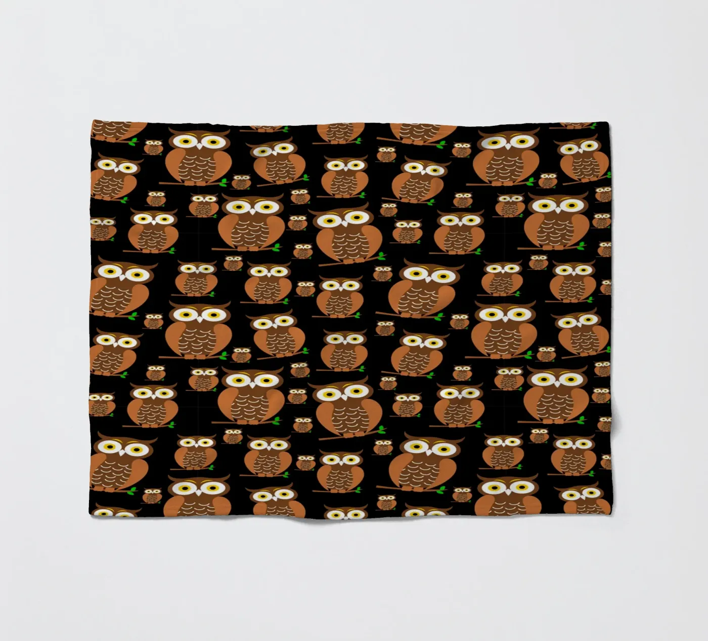 Cute owls pattern plaid polaire de baobabprintstore