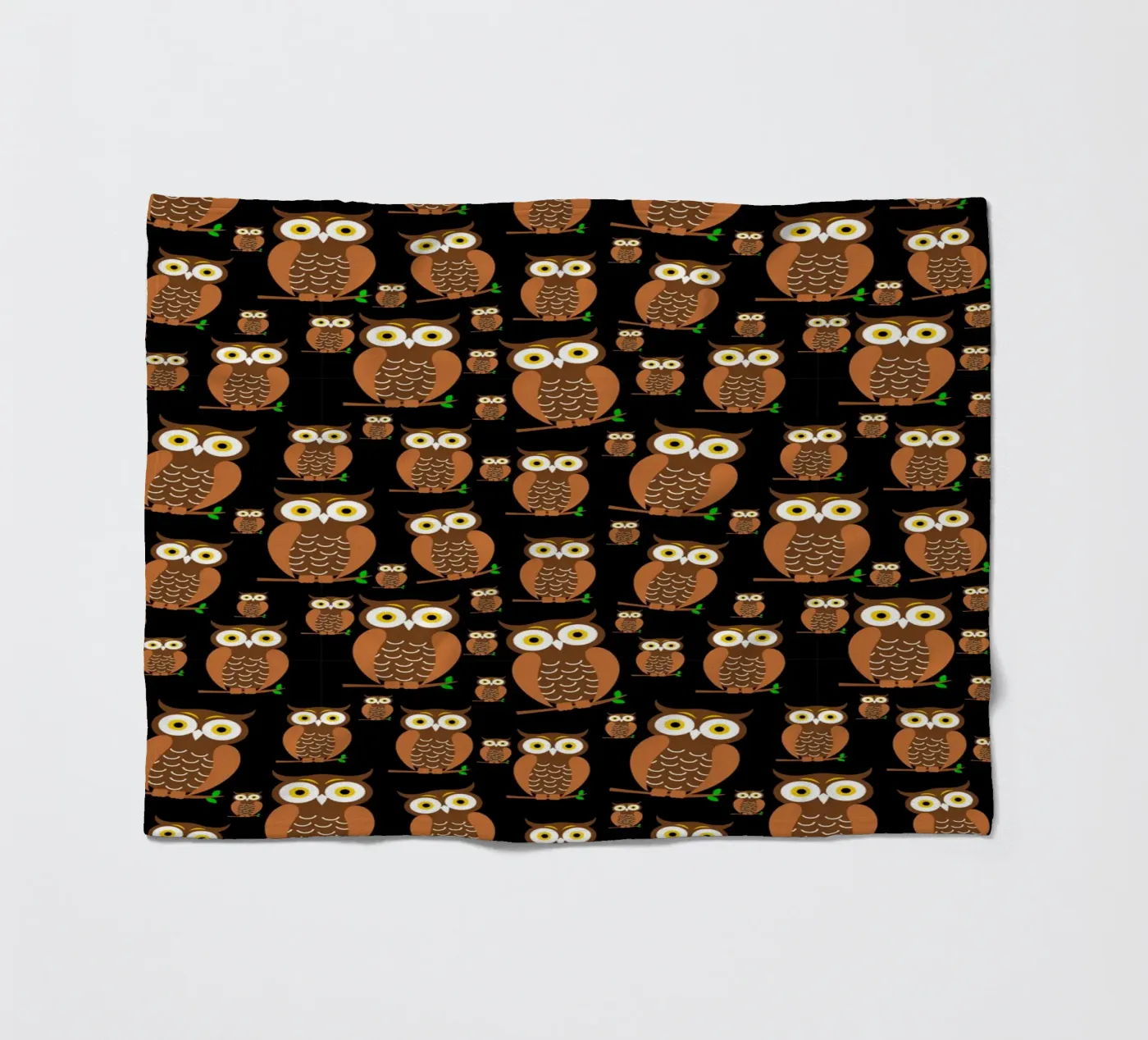Cute owls pattern fleecedeken van baobabprintstore