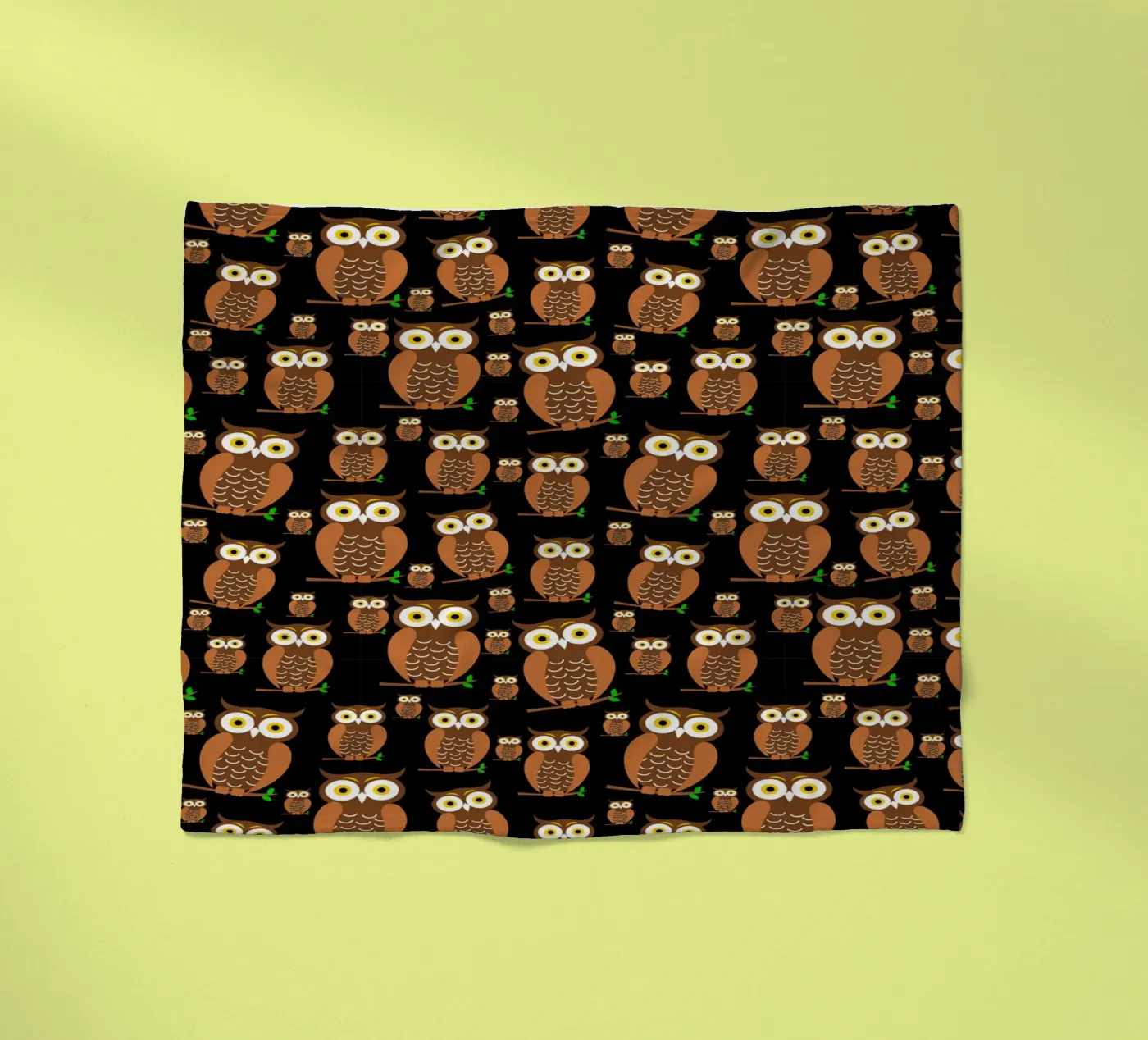 Cute owls pattern fleecedeken van baobabprintstore