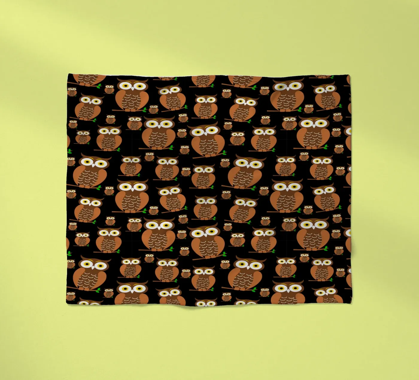 Cute owls pattern plaid polaire de baobabprintstore