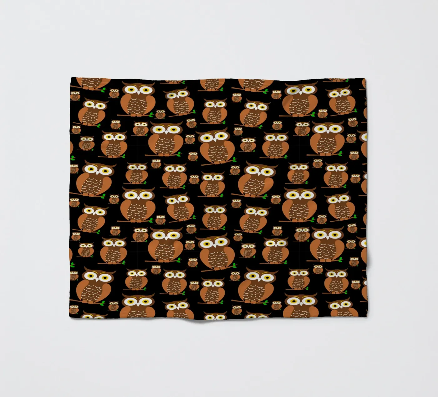 Cute owls pattern fleecedeken van baobabprintstore