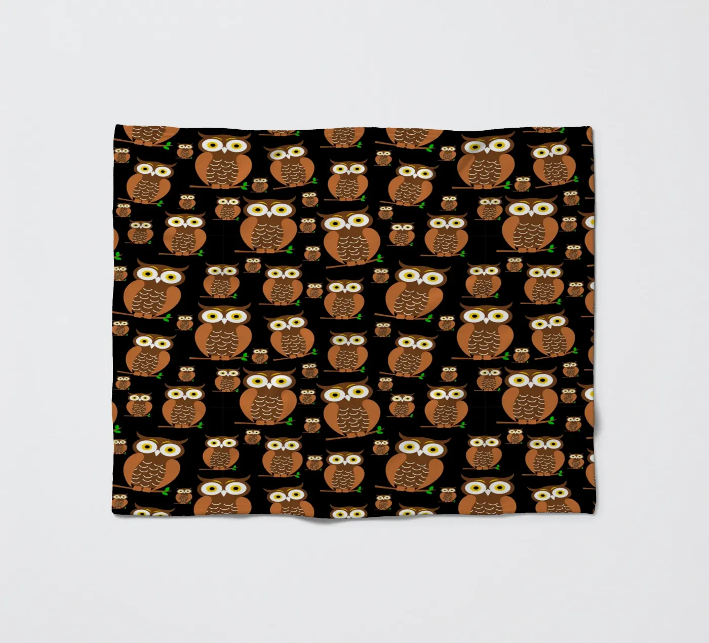 Cute owls pattern plaid polaire de baobabprintstore