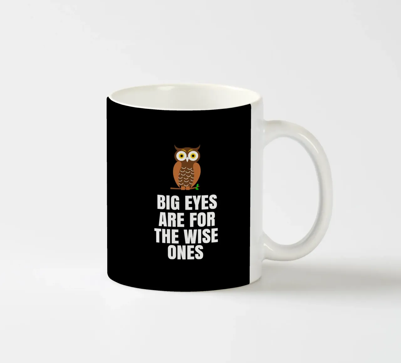 Big eyes are for the wise ones tazza in ceramica da baobabprintstore