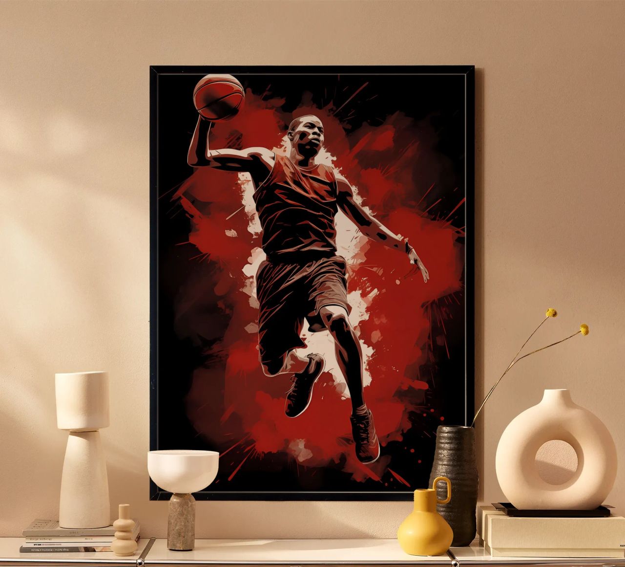 Basketball Player and ball poster by Adriano