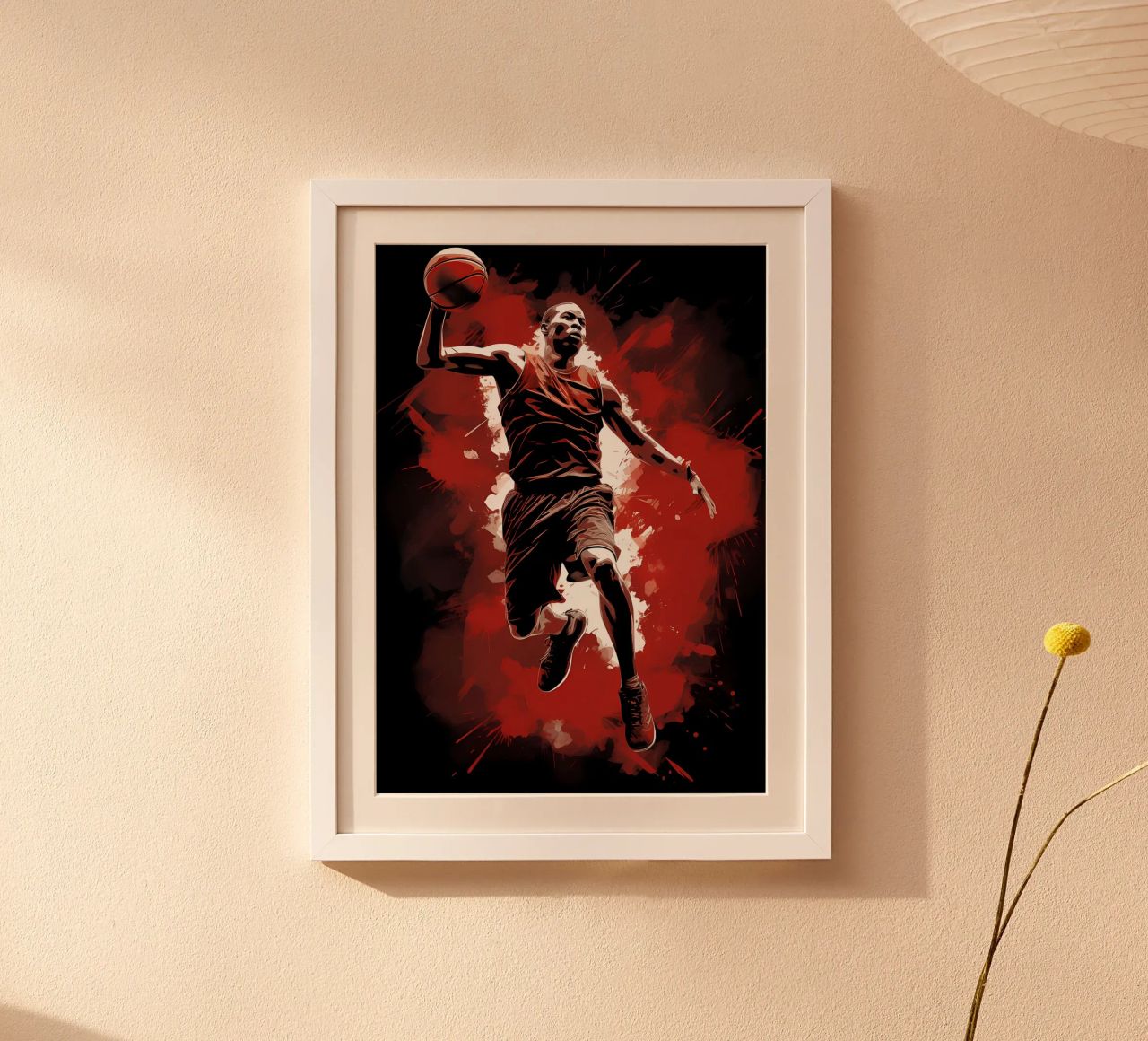 Basketball Player and ball poster by Adriano