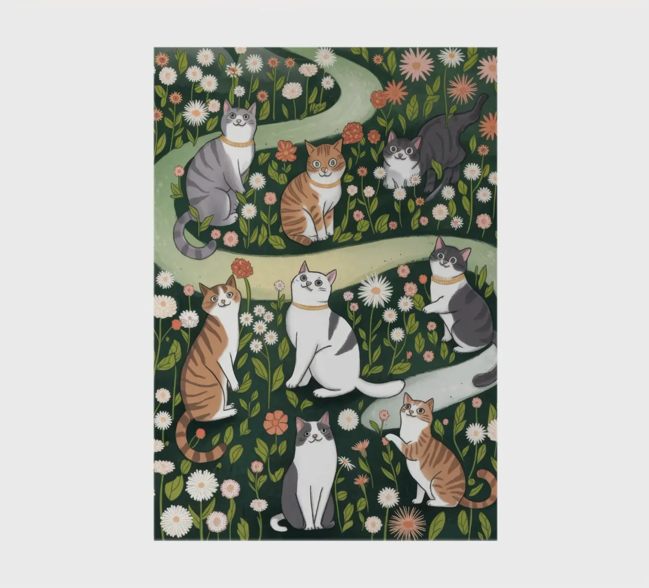 Feline Floral Playground notebook by Timeless Huse