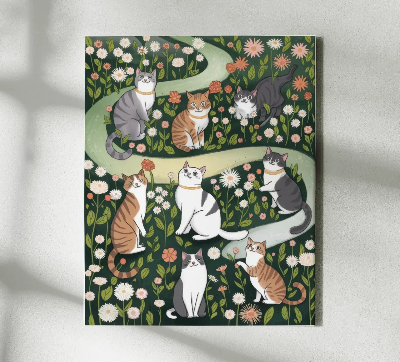 Feline Floral Playground canvas by Timeless Huse