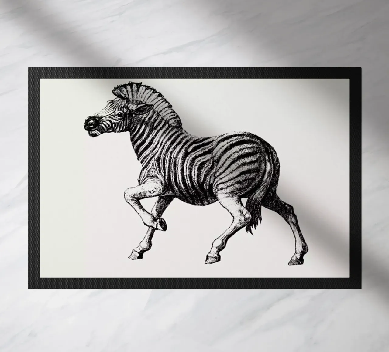 Zebra doormat by Flora & Fauna