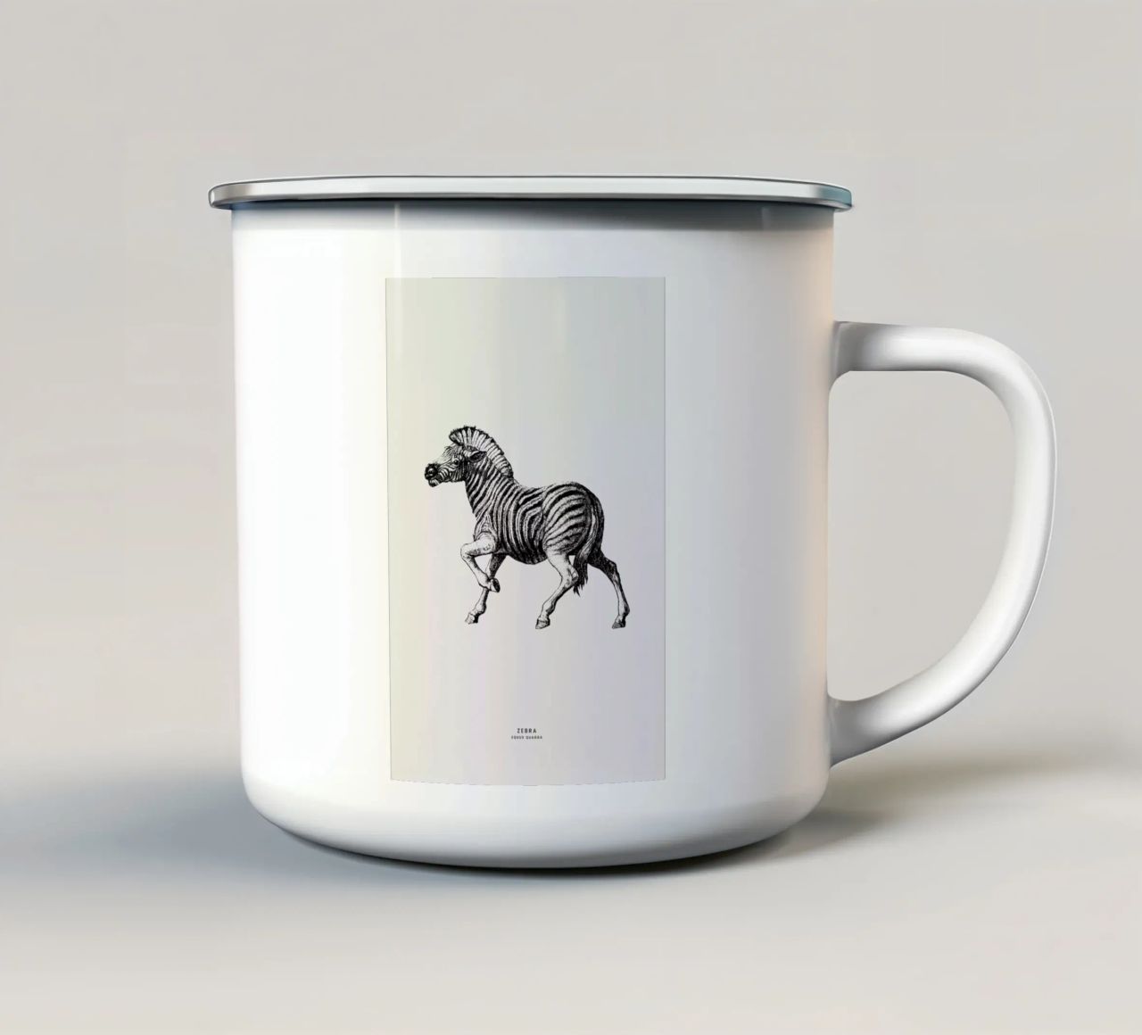 Zebra tazza in smalto da Flora & Fauna