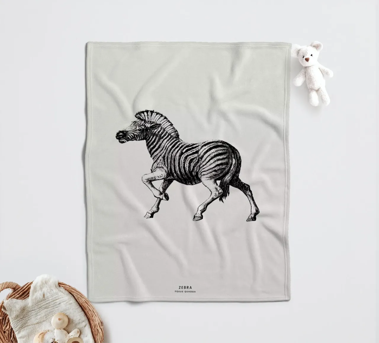 Zebra Fleecedecke von Flora & Fauna